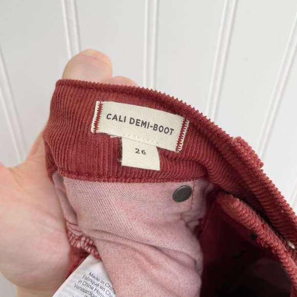Madewell Corduroy Pants Cali Demi-Boot Jeans Rust - Picture 10 of 11